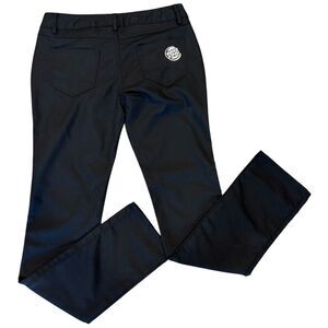 Burger King Crew Pants Women’s Size 4 Black Skinny Work Uniform Logo Pocket